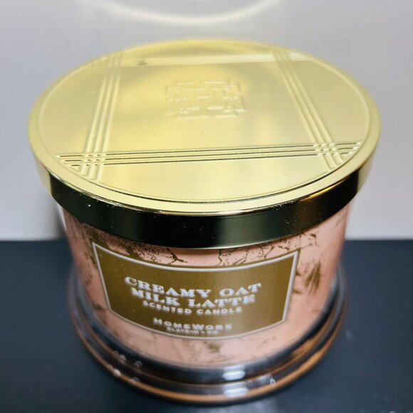 Homeworx by Slatkin Creamy Oat Latte 3-Wick Candle 14oz NEW - Picture 3 of 4